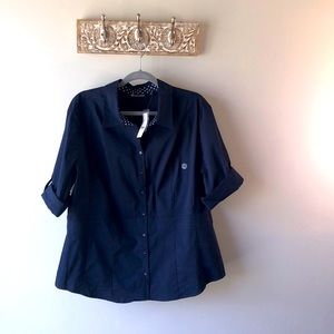 NY&Co button up short sleeve top